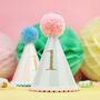 Baby's First Birthday Striped Pastel Party Hat, thumbnail 2 of 7