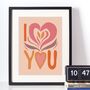 I Heart You Graphic Art Print, thumbnail 1 of 3