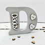 Personalised Daddy's Father's Day D Letter Grey Gift, thumbnail 6 of 7