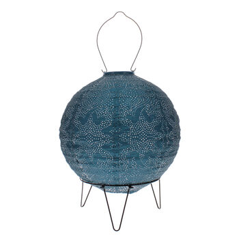 Deep Blue Solar Outdoor Globe Lantern, 9 of 12