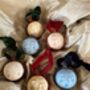 Moon Face Ceramic Glitter Bauble, thumbnail 2 of 8