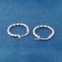 Silver Twisted Hoops, 925 Sterling Silver, thumbnail 6 of 7