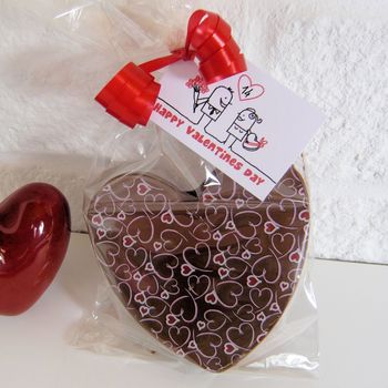 Dark Chocolate Hearts With Hearts And Kisses, 3 of 4