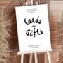 Simple Black And White Wedding Cards And Gifts Sign Board, thumbnail 1 of 5