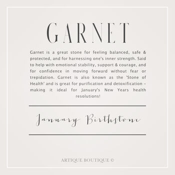 Red Garnet Earrings In Gold, January Birthstone Gift, 4 of 10