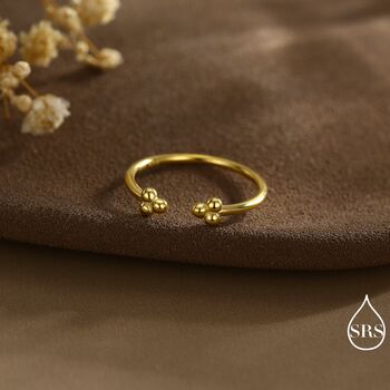 Sterling Silver Three Dot Ring, 4 of 12