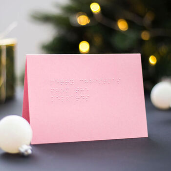 Personalised Merry Christmas From… Braille Card, 2 of 3