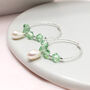 Birthstone And Pearl Hoop Earrings Sterling Silver, thumbnail 1 of 5