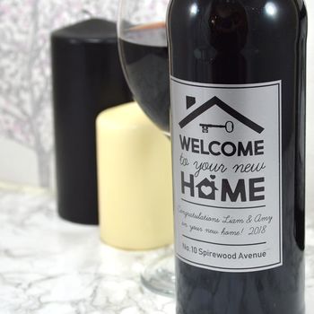 Personalised New Home Wine Housewarming Gifts, 3 of 3