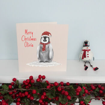 Personalised Penguin Christmas Card, 6 of 6