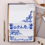 Blue Floral Writing Paper Gift Box Set, thumbnail 1 of 4