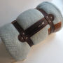 Personalised Leather Picnic Blanket Carry Strap, thumbnail 2 of 5