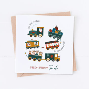 Personalised Express Train Christmas Card, 2 of 2