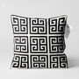 Black Cushion Cover With Geometric Pattern, thumbnail 1 of 7