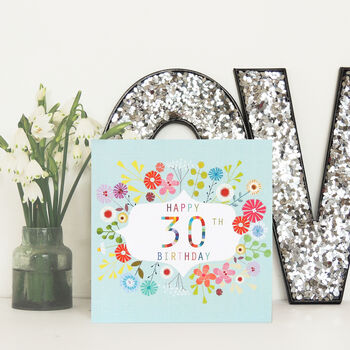 Floral 30th Birthday Card, 3 of 5