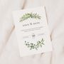 Elegant Greenery Wedding Save The Dates, thumbnail 1 of 4