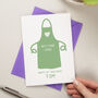 Personalised Apron Birthday Card Lots Of Colours, thumbnail 1 of 6