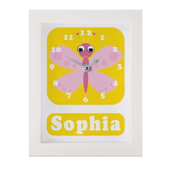 Personalised Childrens Butterfly Clock, 9 of 9