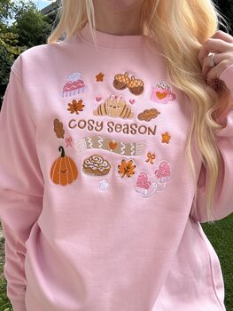 Cute Cosy Season Embroidered Sweatshirt, 3 of 7