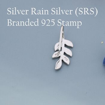 Sterling Silver Olive Leaf Mini Crawler Earrings, 5 of 12