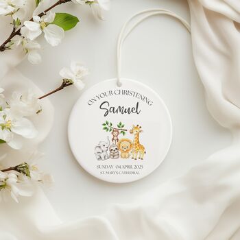Personalised Jungle Christening Ceramic Keepsake, 6 of 6
