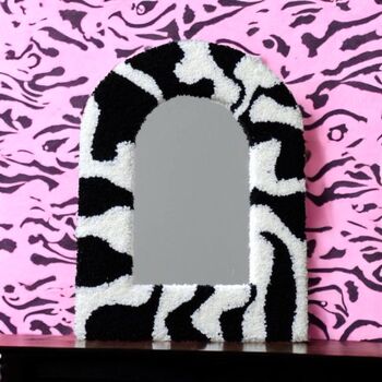 Black And White Retro Tufted Mirror, 4 of 6