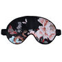 Silk Sleep Mask Eye Mask 100% Pure Soft Mulberry Silk Black Peacock Luxury Travel Gift Blackout Hypoallergenic, thumbnail 3 of 5