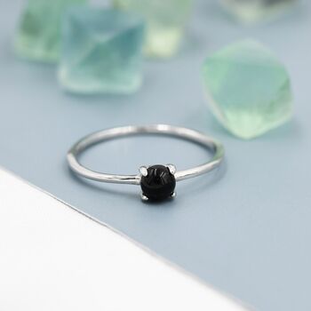 Black Onyx Ring In Sterling Silver, 3 of 12