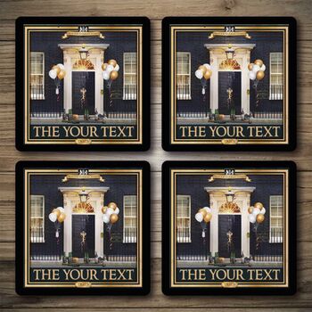 Personalised Bar Runner And Coasters 10 Downing Street, 2 of 8