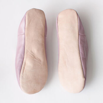 Women's Basic Moroccan Leather Slippers, 3 of 12