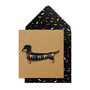 Handmade Birthday Dachshund Personalised Card, thumbnail 1 of 2