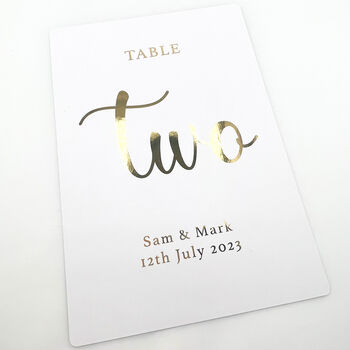 Personalised Gold Wedding Or Event Table Numbers, 2 of 2
