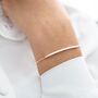 Curved Skinny Bar Personalised Message Bracelet, thumbnail 1 of 12