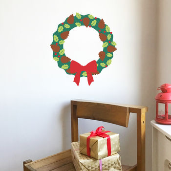 Build Your Own Christmas Wreath Vinyl Wall Sticker Kit, 2 of 6
