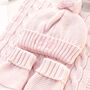 New Baby Girl Blanket, Cardigan, Hat And Mittens Gift Set, thumbnail 7 of 12