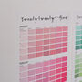 Paint Chip Colour Swatch Wall Planner 2025, thumbnail 7 of 12