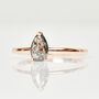 0.94ct Pear Shape Salt And Pepper Diamond Ring, thumbnail 2 of 2