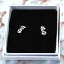 Little Double Dog Paw Stud Earrings, thumbnail 1 of 2