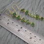 Green Tsavorite Garnet Gold Earrings: Long Earrings, thumbnail 5 of 5