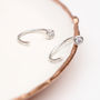 18ct Gold Plated Or Silver Crystal Mini Hoop Earrings, thumbnail 1 of 8