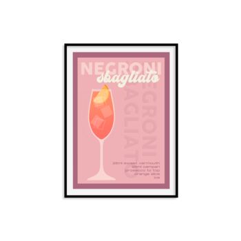 Negroni Sbagliato Cocktail Print, 7 of 10