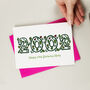 Personalised Floral Date Of Birth Birthday Card, thumbnail 2 of 4
