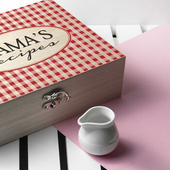 Personalised Patterned Recipe Box, 10 of 12