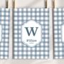 Personalised Blue Gingham Art Print, thumbnail 3 of 6