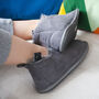 Natural Sheepskin Slippers Hard Sole In Grey, thumbnail 2 of 4