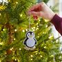 Beaded Penguin Christmas Decoration, thumbnail 5 of 8