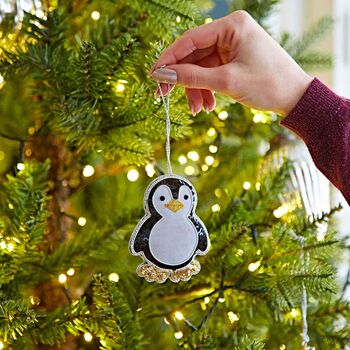Beaded Penguin Christmas Decoration, 5 of 8