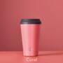 Personalised Premium Reusable Cup 12oz Coral, thumbnail 1 of 4