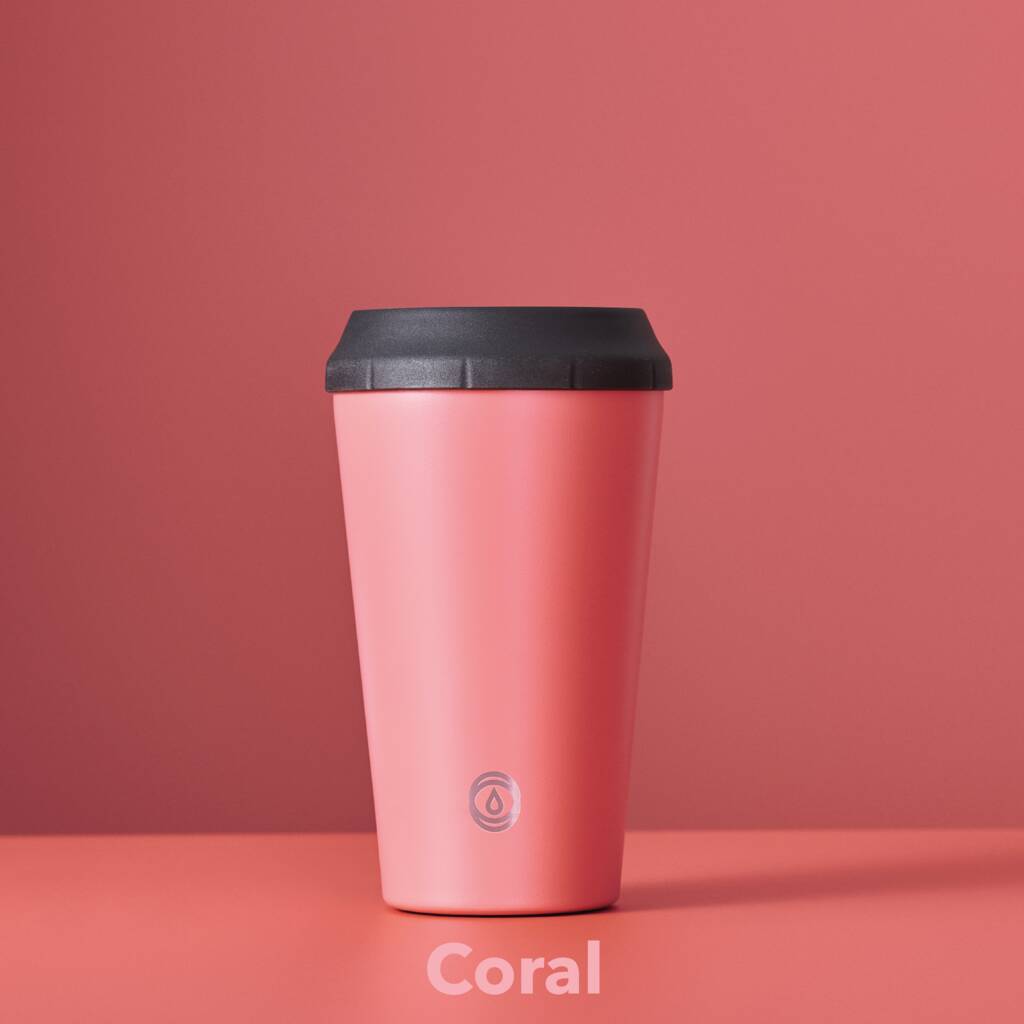 Personalised Premium Reusable Cup 12oz Coral, 1 of 4