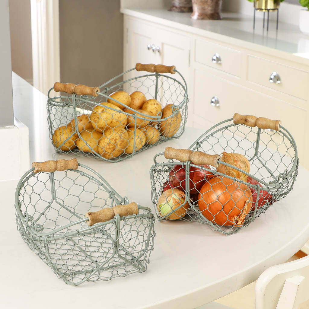 Set Of Three Kitchen Storage Baskets By Dibor
